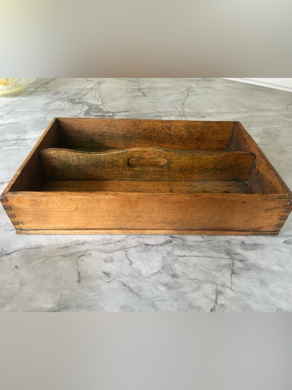 Farmhouse Chic Antique Wooden Caddy